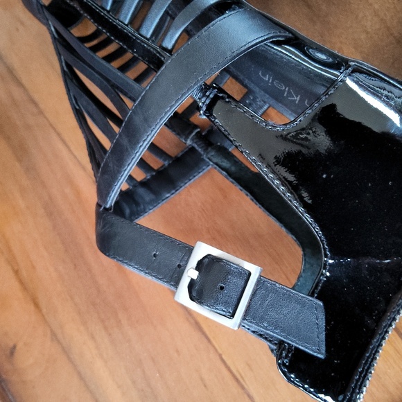 Calvin Klein black stap heels size 7 1/2 - Picture 9 of 12